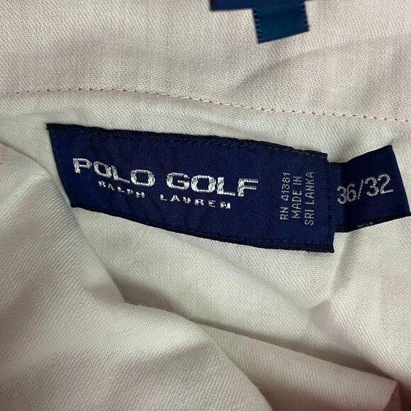 Vintage Ralph Lauren Polo Golf Pants Men's 36 x 32 Salmon Red Chinos 5-Pocket - Picture 9 of 14